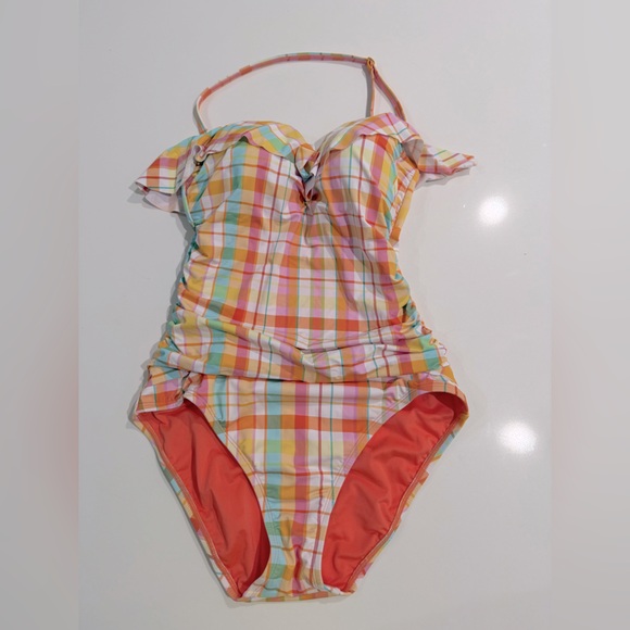 Bleu Rod Beattie Hip to Be Square Shirred Ruffle Bandeau One-Piece - Picture 4 of 12